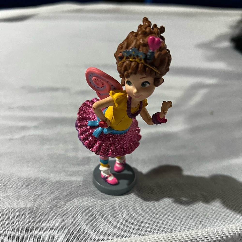 Fancy Nancy Fairy W/Tutu 3” Figure PVC Toy On Base